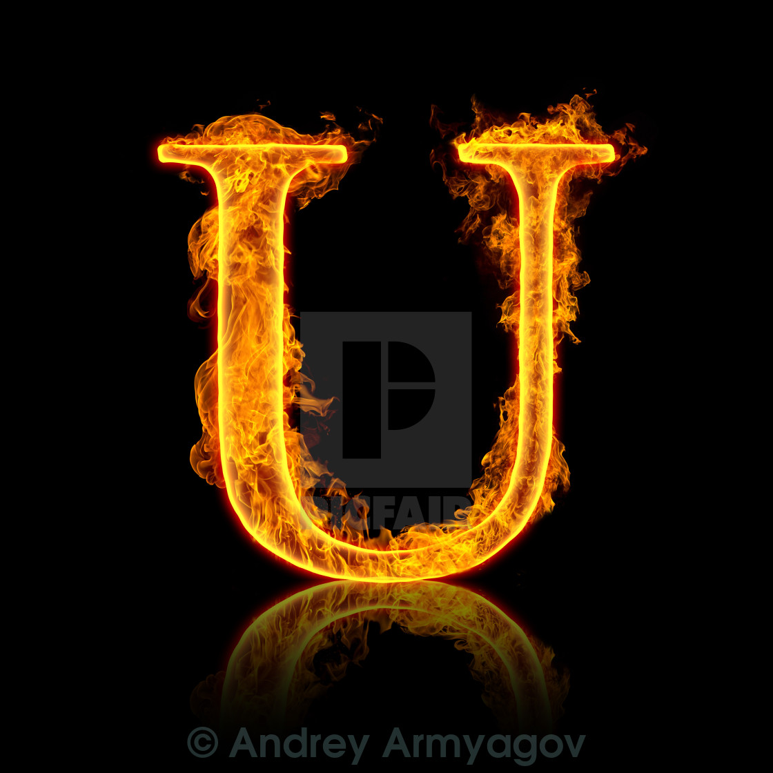 Fire alphabet letter U - License, download or print for £6.20 ...