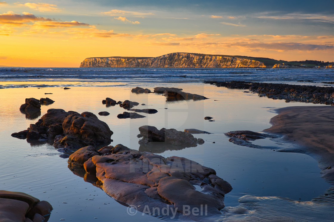 "Freshwater Cliffs, Isle of Wight" stock image