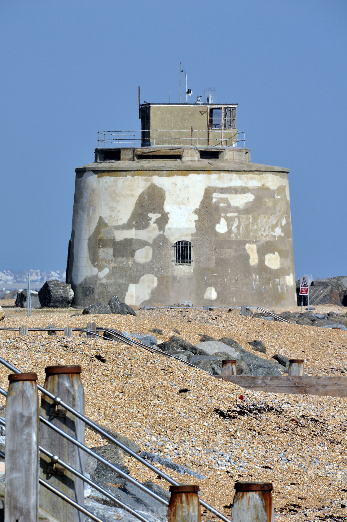 "Martello Tower near Sovereign Harbour Eastbourne" stock image