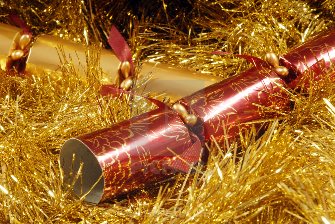 "Christmas Crackers & Tinsel #2" stock image