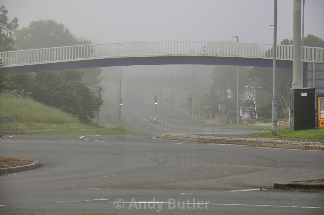 "UK Weather - Misty morning in Eastbourne." stock image