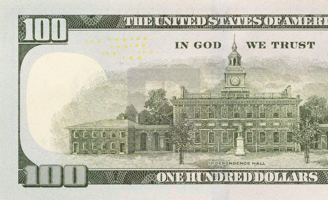 Back Left Half Of The Newly Designed Us Currency One