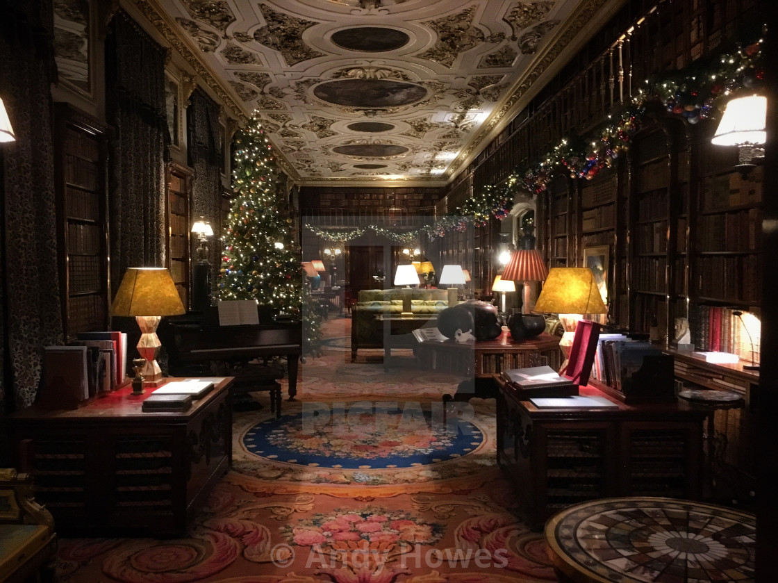 Chatsworth House Interior At Christmas License Download