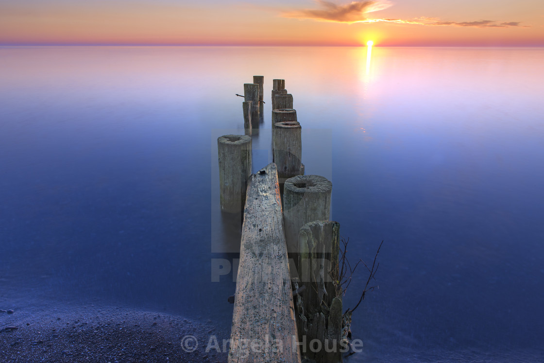 "Sunrise at Fifty Point in Ontario" stock image