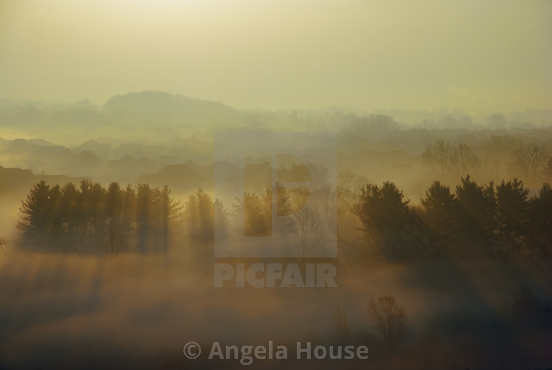 "Sunrise at Homer Watson Park lookout" stock image