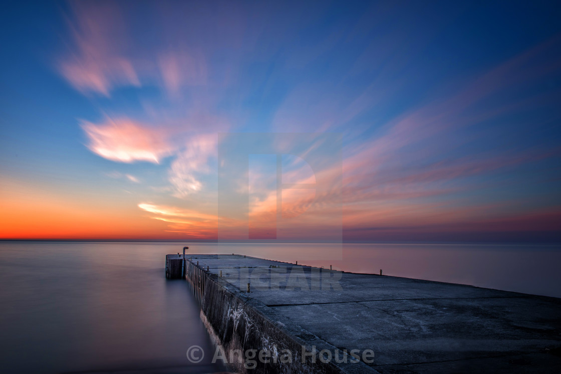 "Sunrise near Lion's Head, Ontario" stock image