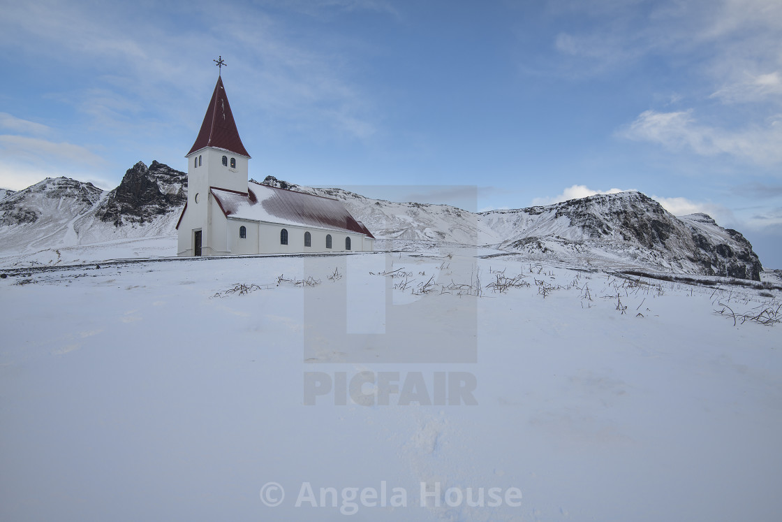 "Vik Church, Iceland" stock image