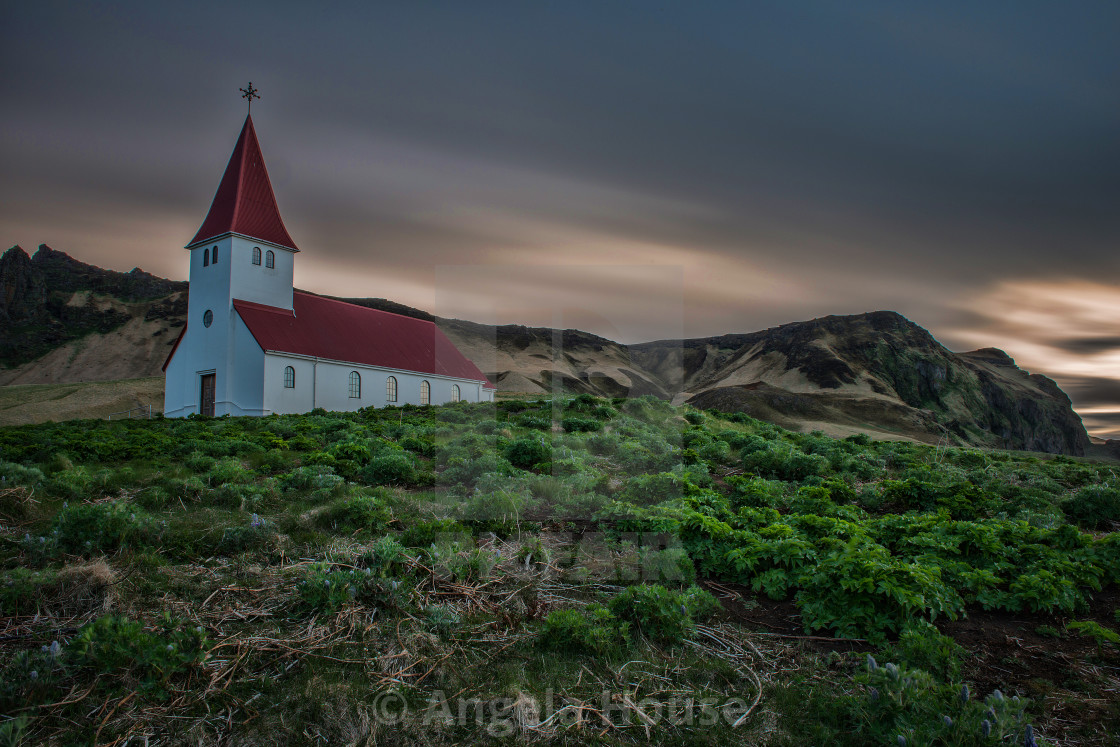 "Vik Church, Iceland" stock image