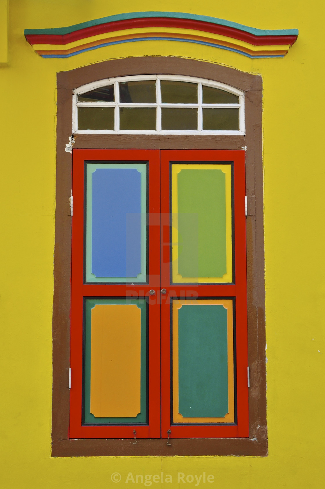 "Colourful window shutters" stock image
