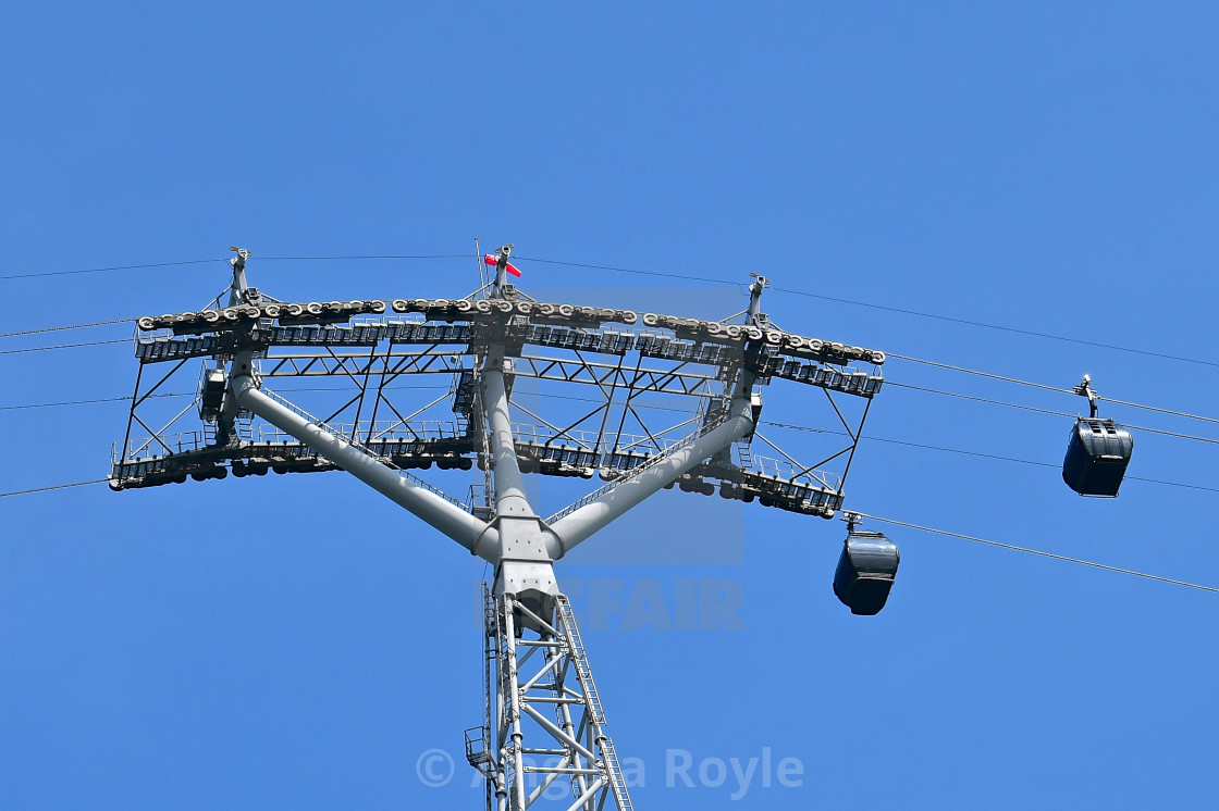 "Cable Cars and pylon" stock image