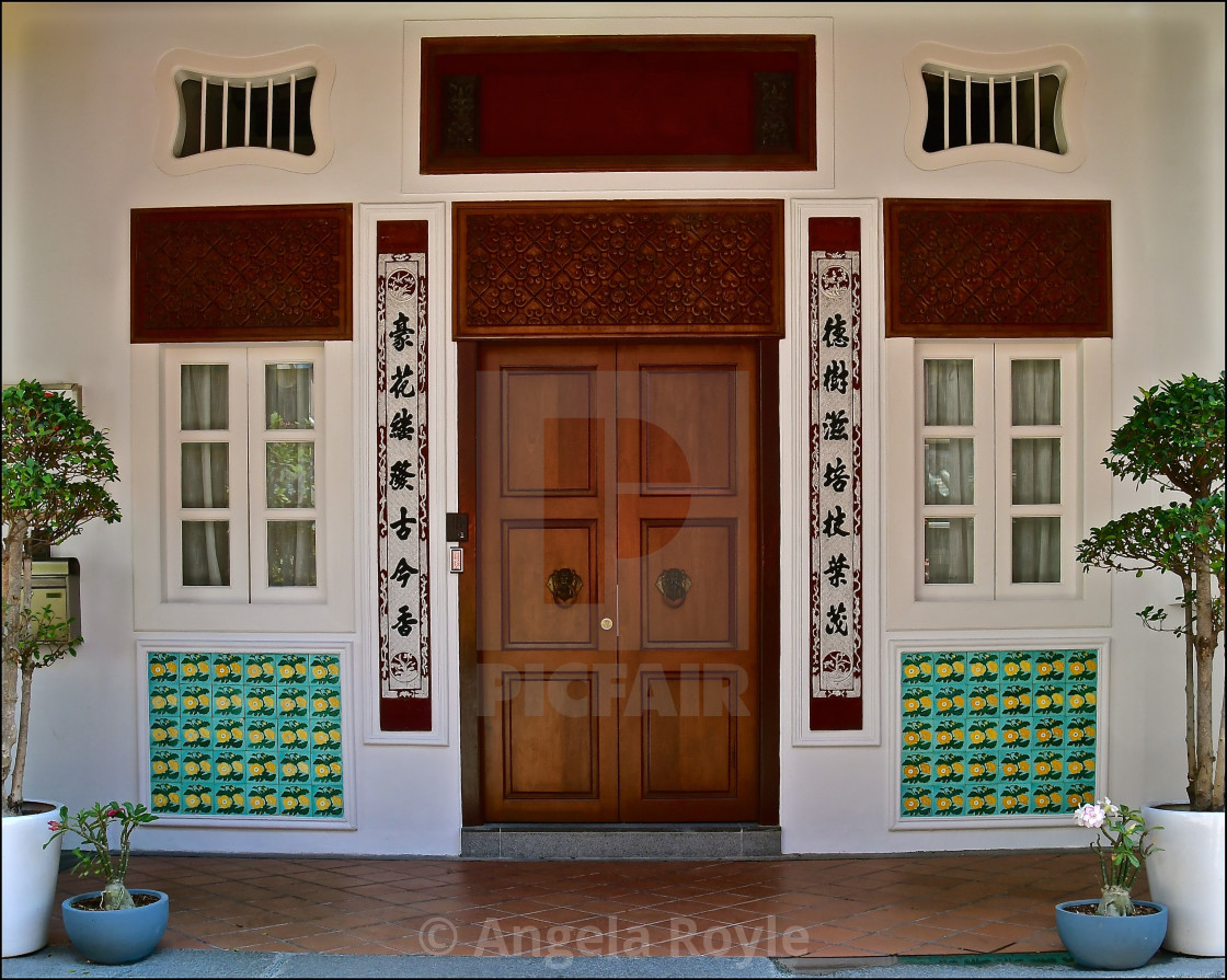 "Restored chinese shop house" stock image