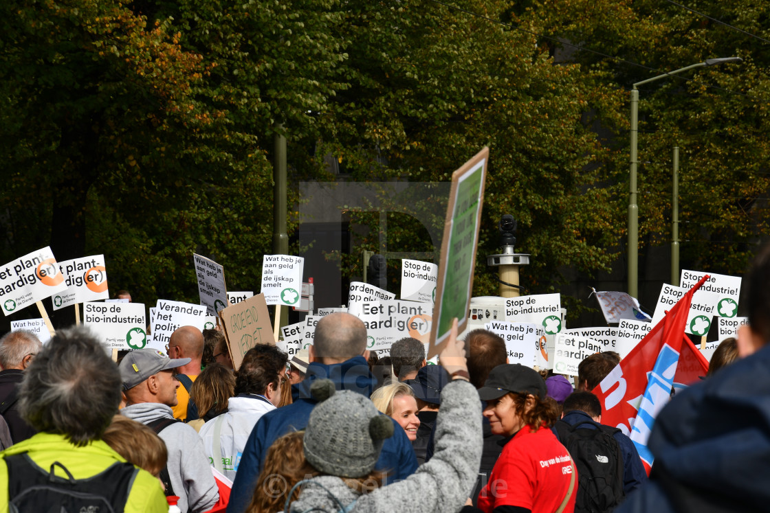 "Dutch climate protest banners" stock image