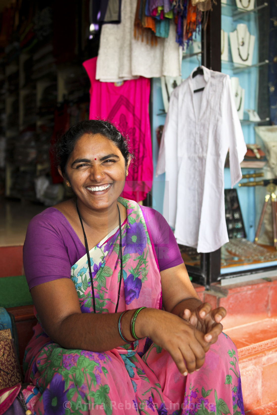 "Indian Saleswoman" stock image