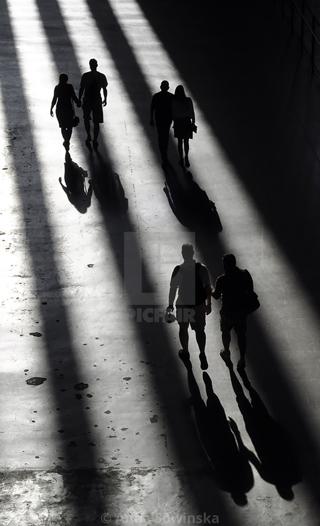 "people and shadows" stock image