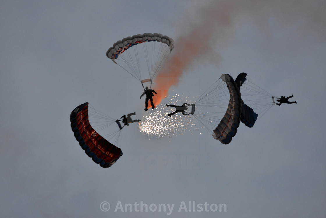 "Tigers Parachute Team" by Anthony Allston - £14.88 "Tigers Parachute Team" stock image