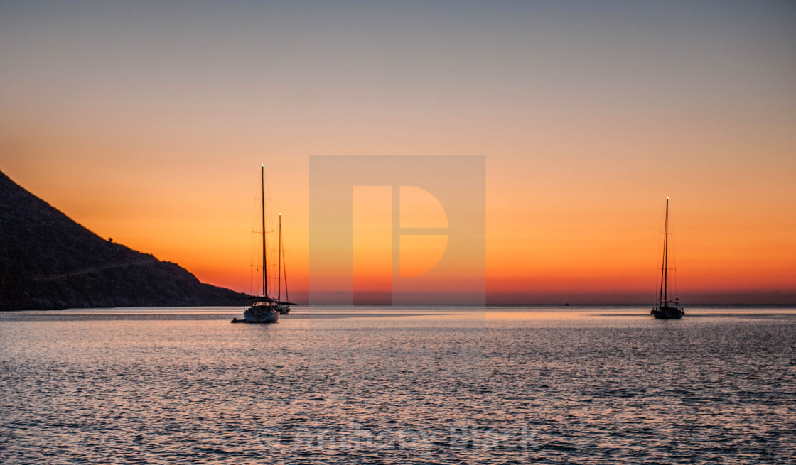 "Sunrise a Elounda" stock image