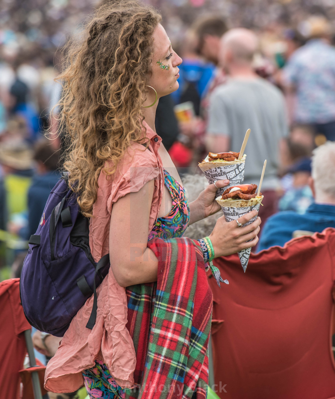 "Fast food at Glastonbury" stock image