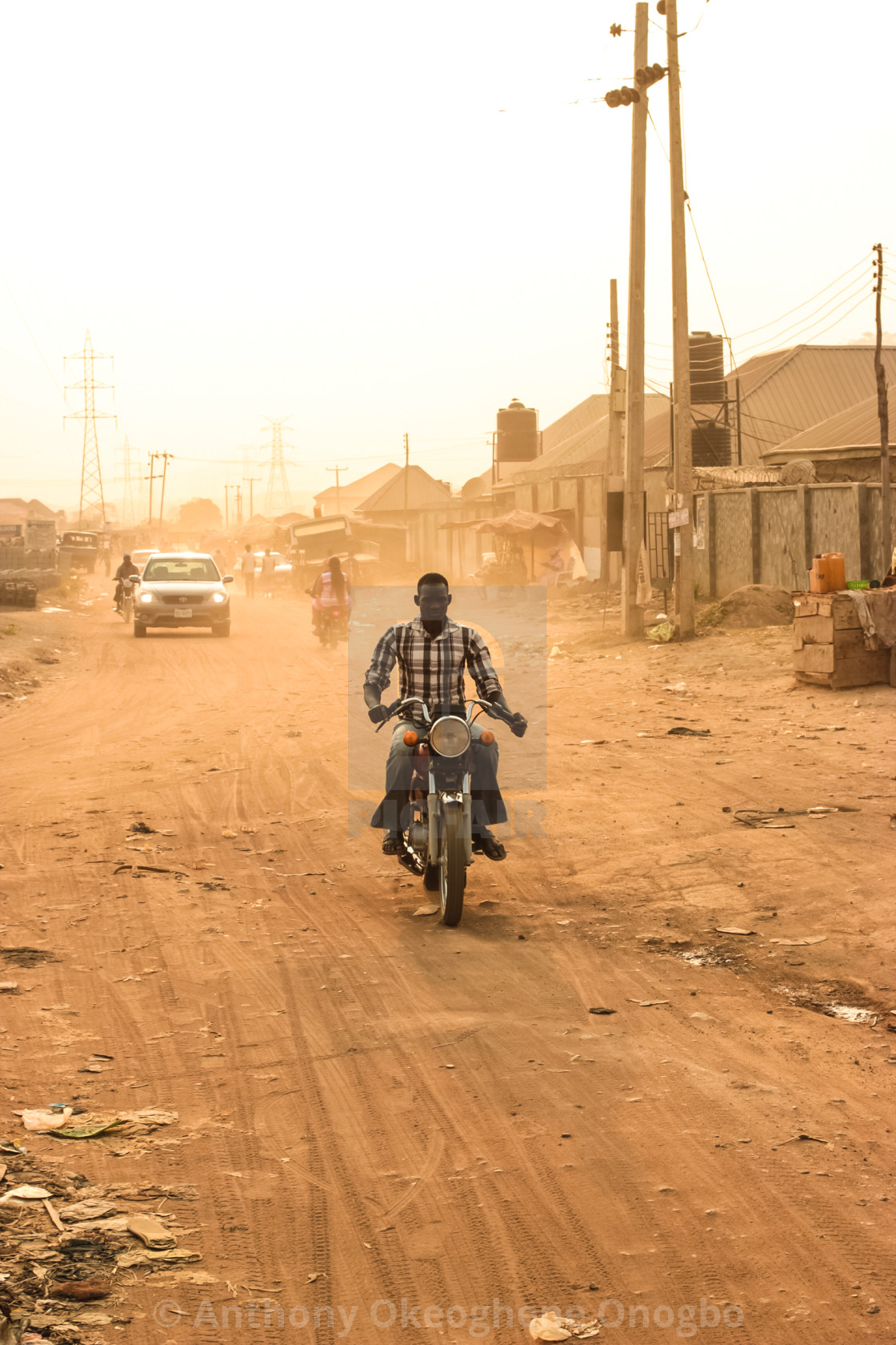 "Bike man in abuja nigeria" stock image