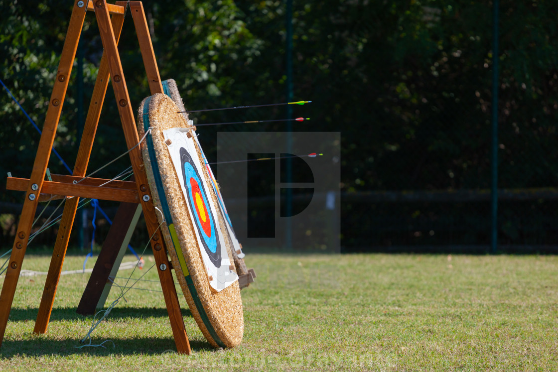 "Arrows embedded in row of archery targets." by Antonio Gravante - $10.72 "Arrows embedded in row of archery targets." stock image