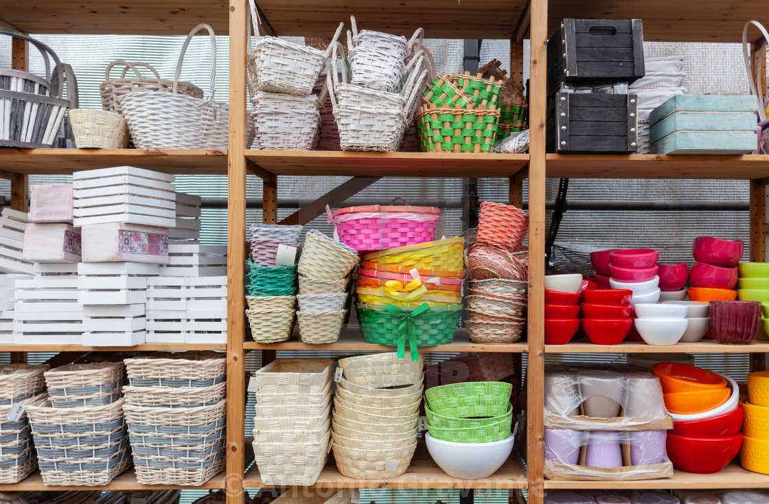 "Group of empty brown pots for gardening. Baskets and pots of different color." by Antonio Gravante - $10.72 "Group of empty brown pots for gardening. Baskets and pots of different color." stock image