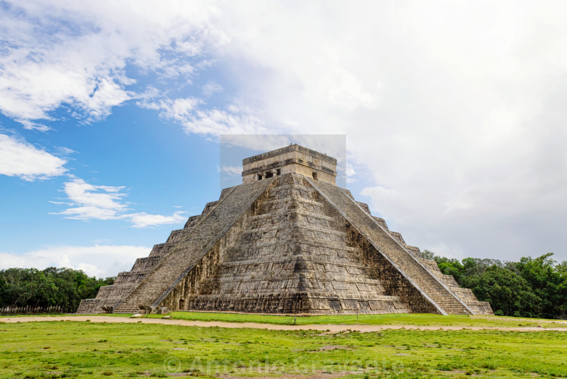 "The Mayan pyramid in Chichen Itza Mexico." by Antonio Gravante - $10.72 "The Mayan pyramid in Chichen Itza Mexico." stock image