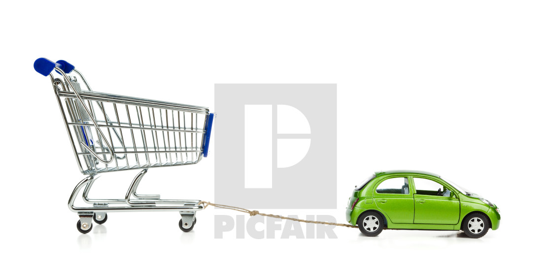 "Shopping Cart with car" by Antonio Gravante - $10.72 "Shopping Cart with car" stock image