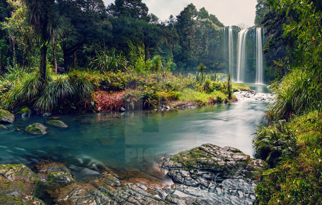 "Scenic Falls and the stream ......." stock image