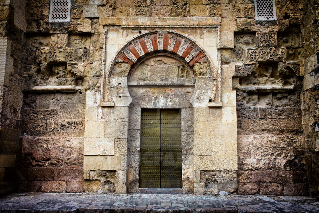 "Ancient Door to the Mezquita in Cordoba" stock image