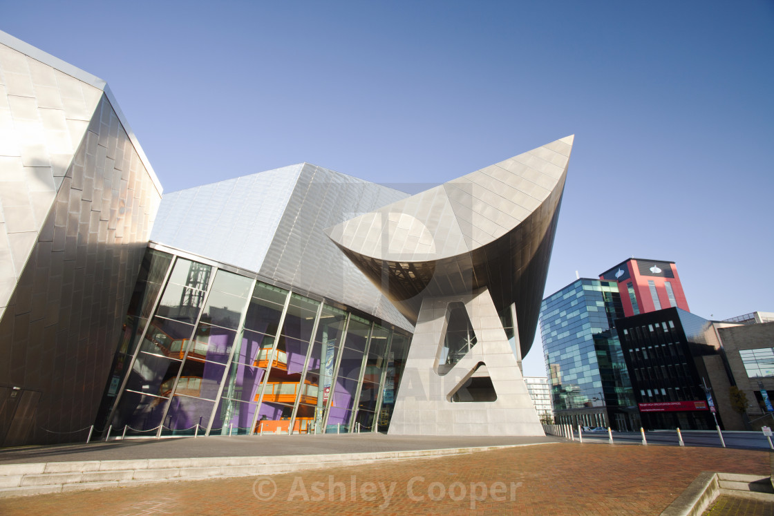 "The Lowry Theatre at Salford Quays, Manchester, UK." stock image