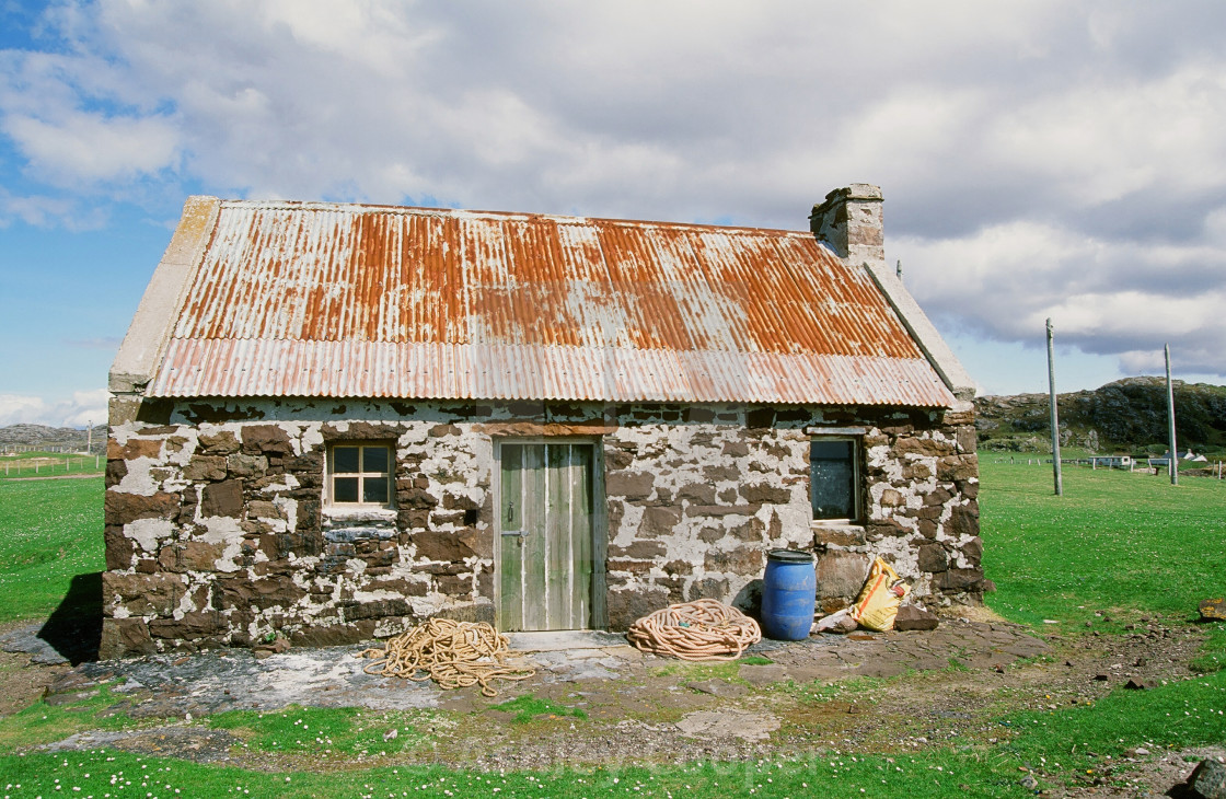 An Old Fishermans Cottage At Stoer In Nw Scotland License