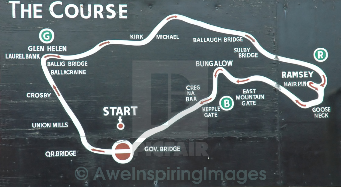 Isle of Man TT Course - License, download or print for £1 ...