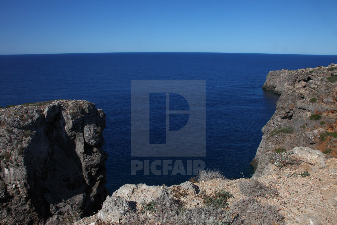 "Giannutri, Argentario: The high coast near the Grottoni 1)" stock image