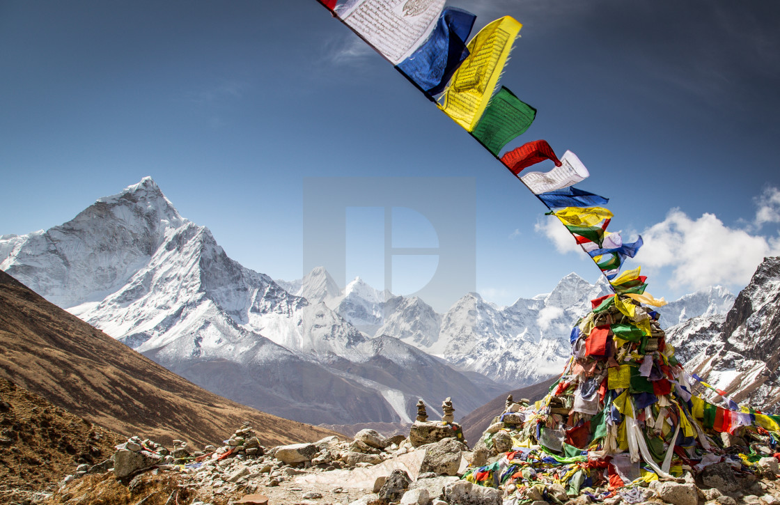 "The climbers Memorial, Thukla Nepal" stock image