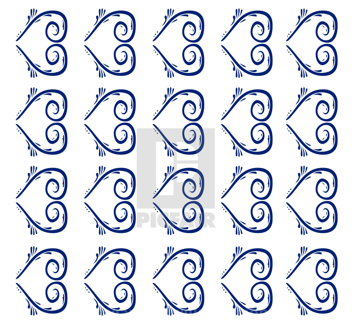 "Fashionable pattern for Fashion Projects : With blue hearts" by Beeandglowillustrations - $7.46 "Fashionable pattern for Fashion Projects : With blue hearts" stock image