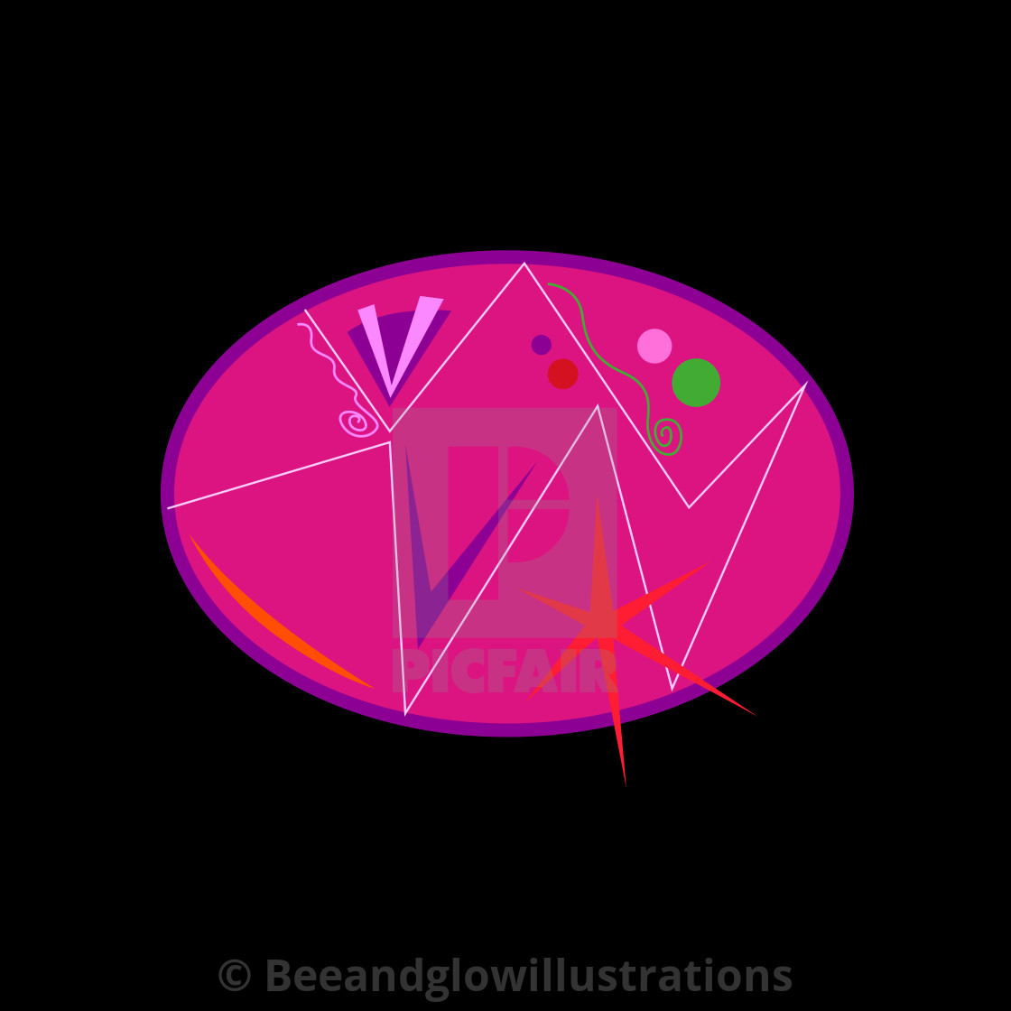 "RUBY PINK BLACK MANGA EDITION" by Beeandglowillustrations - $11.93 "RUBY PINK BLACK MANGA EDITION" stock image