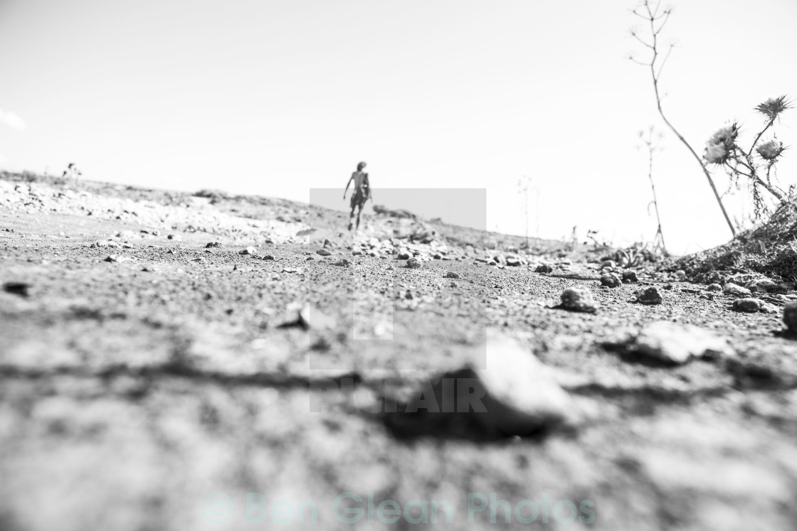 "traveller in dessert" stock image