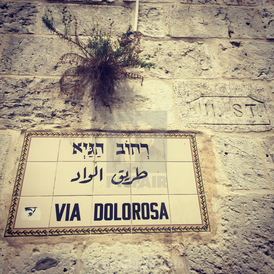 "Via Dolorosa" stock image