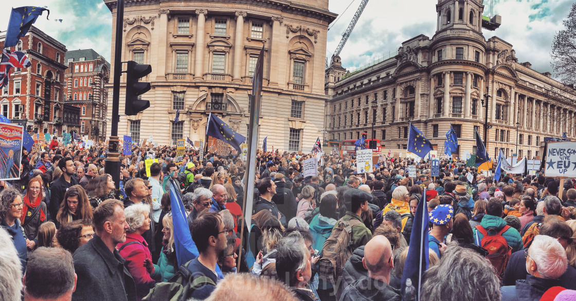 "People's Vote March on Whitehall" stock image