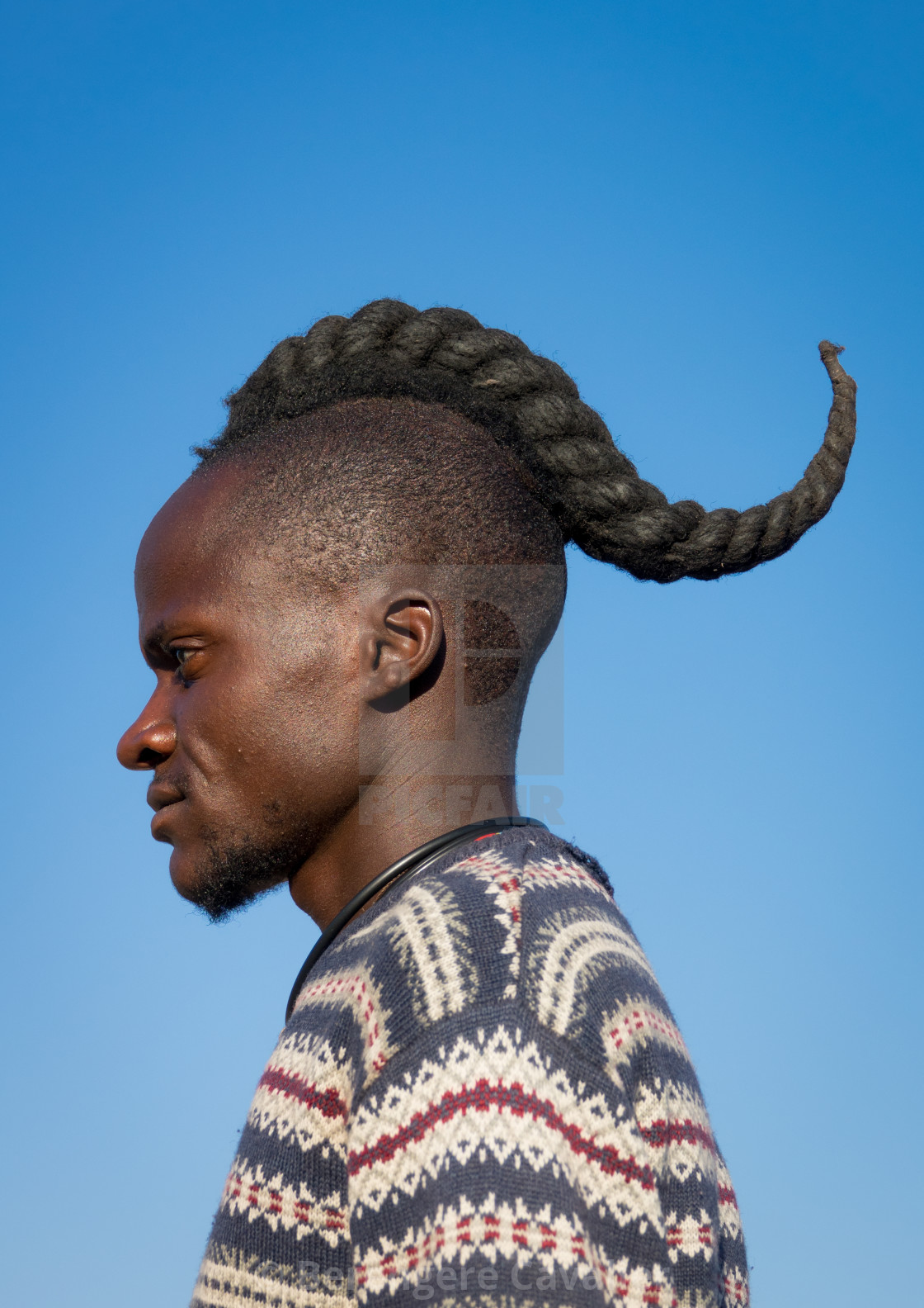 Himba tribe man with the traditional hairstyle, Cunene 