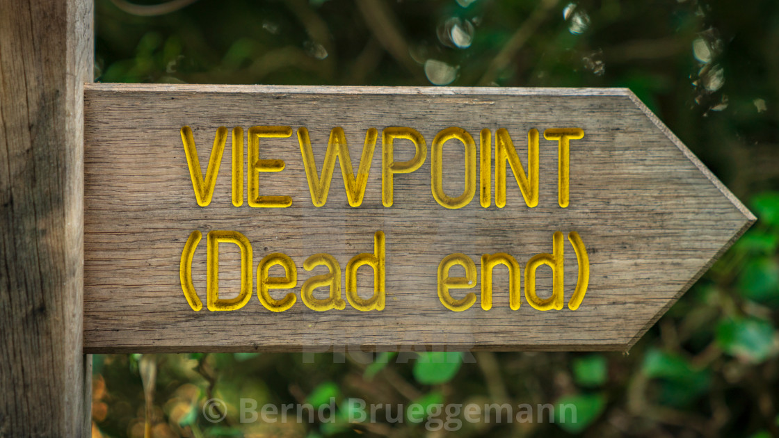 "Sign: Viewpoint (Dead End)" stock image