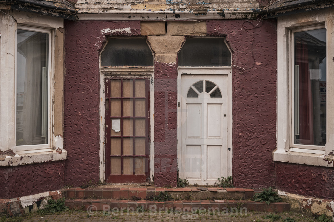 "A run down house in Blackpool, England" stock image