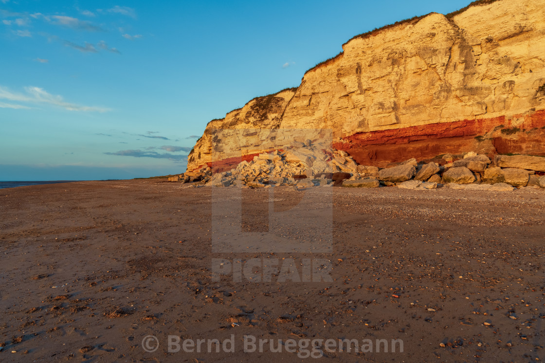 "The Hunstanton Cliffs in Norfolk, England" stock image