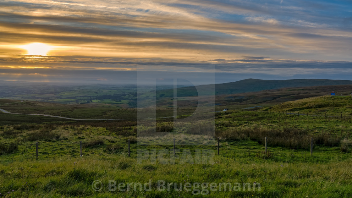 "View over Eden Valley from Hartside Top, England, UK" stock image
