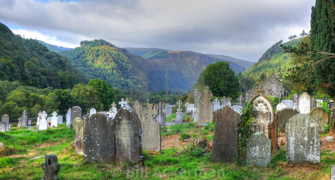 "Cemetery, Glendalough, Ireland" stock image