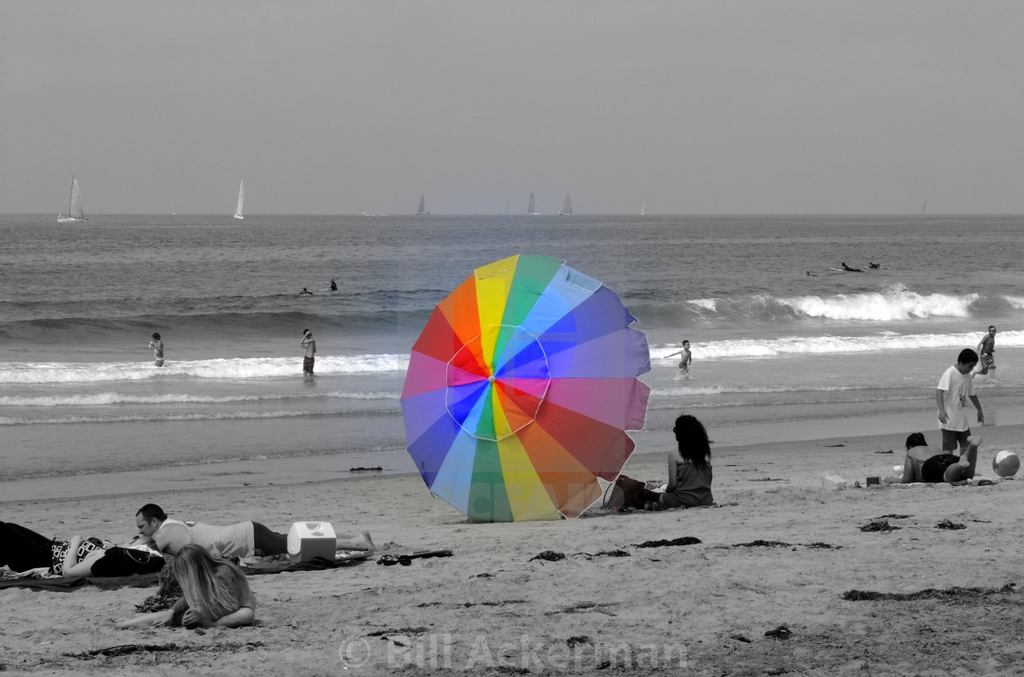 "Beach Umbrella" by Bill Ackerman - $11.40 "Beach Umbrella" stock image