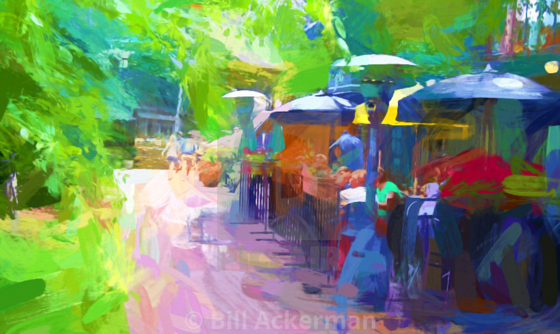 "Outdoor Cafe" by Bill Ackerman - $14.03 "Outdoor Cafe" stock image