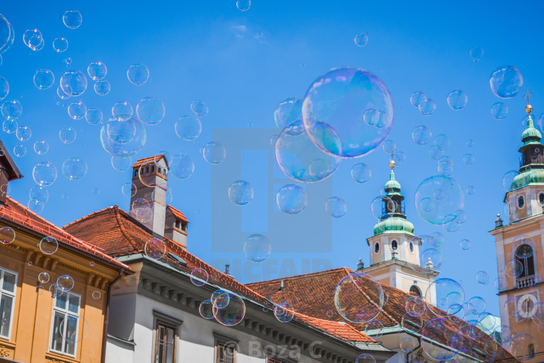 "Summertime in Ljubljana" stock image