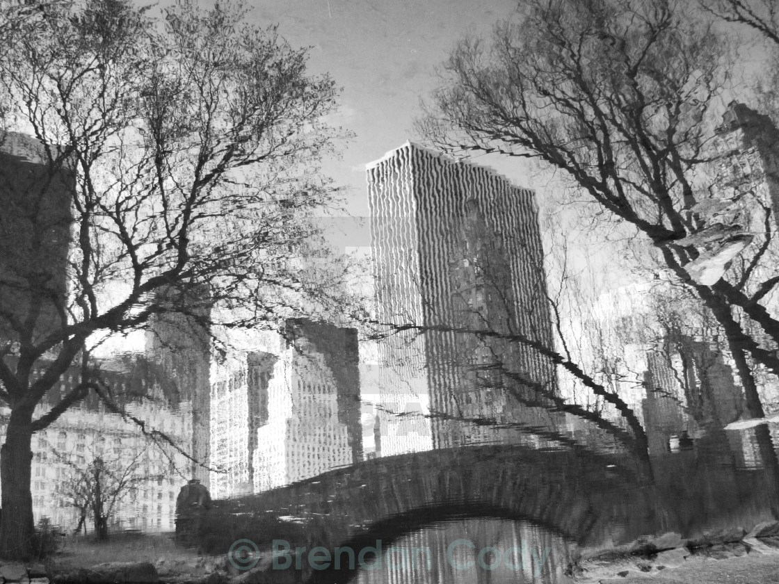 "Reflection of Gapstow Bridge" stock image