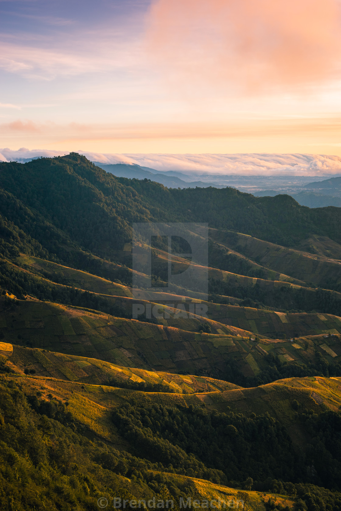 "Zunil Ridge, Guatemala" by Brendan Meachen - £15.00 "Zunil Ridge, Guatemala" stock image