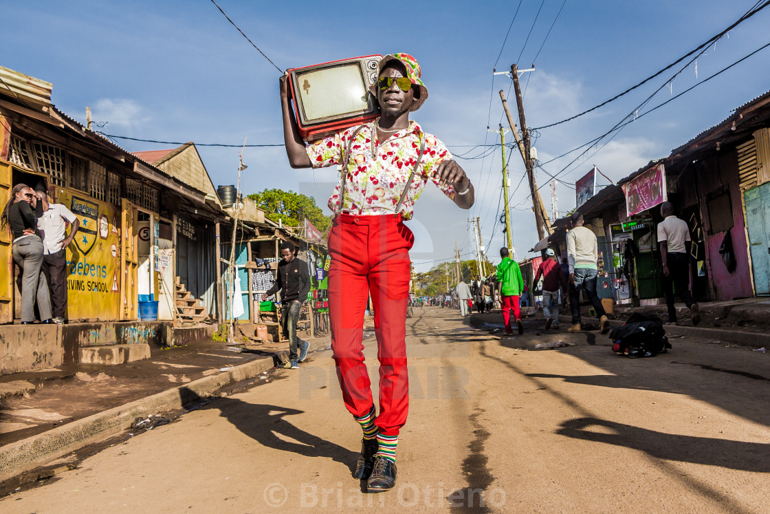 "Fashion in Kibera" stock image